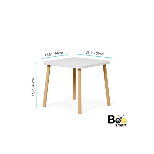 Bee Smart MS-06 Safir Meşe Beyaz Kanguru set (1 Masa 2 Sandalye)